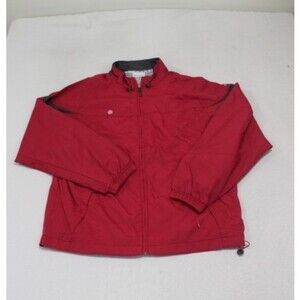 Reebok Women Red Jacket Windbreaker Vintage Size XL